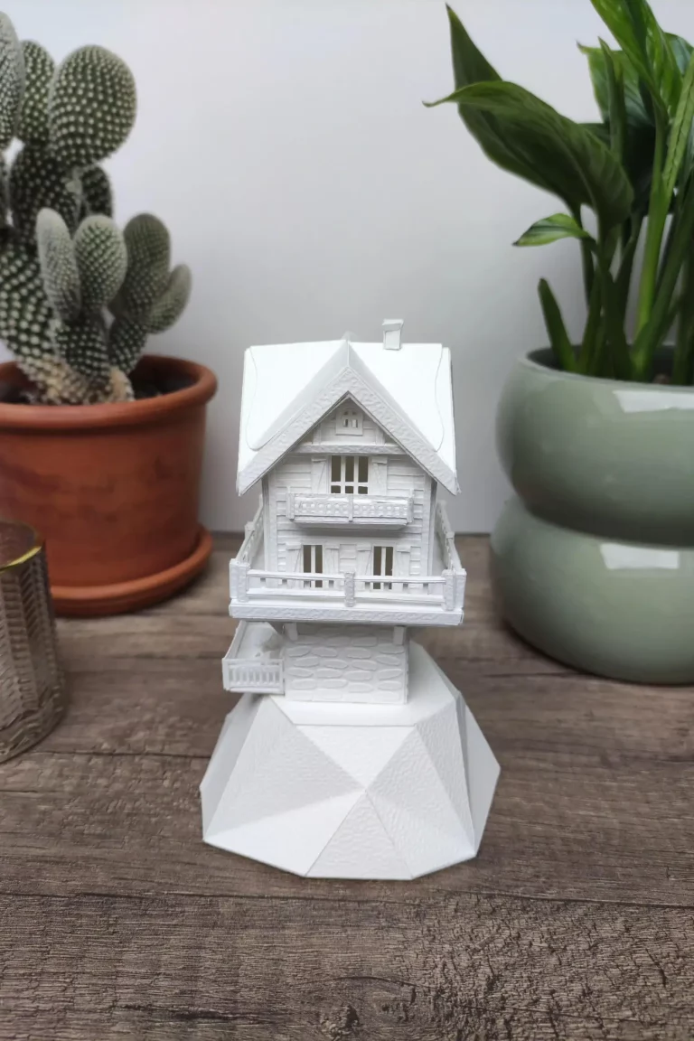 Genèse - Maquette en papier d'un chalet de montagne